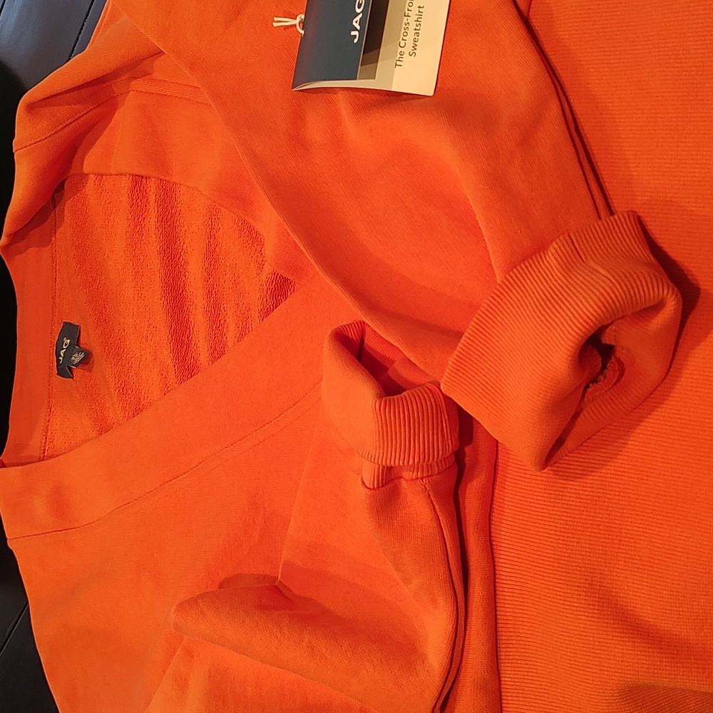 JAG The cross front sweatshirt size extra large Amber Glow Rouille